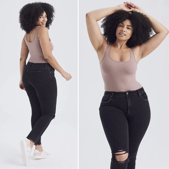 NWOT Abercrombie & Fitch The Skinny High Rise Curve Love Black 34/18 Long Jeans - Picture 7 of 8